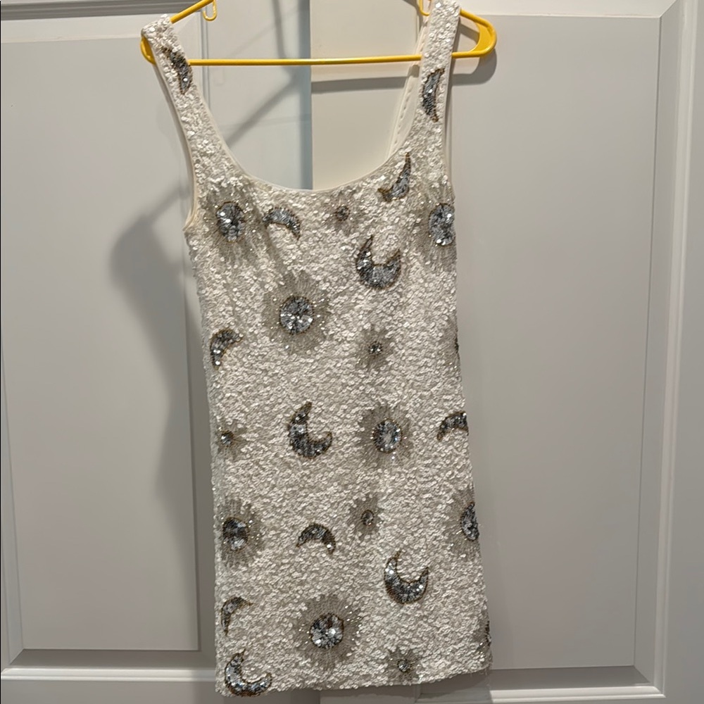 Show Me Your MuMu Lets Go White Sequin Mini Dress